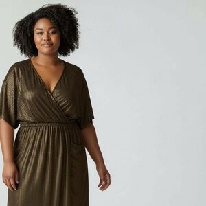 Lane Bryant Sheath‎ Metallic Dress Women's Size 22/24 Brown